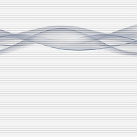 Honeycomb blind with wave-like line pattern in blue-grey – design “Wave W4 6646”.