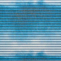 Fabric sample of a pleated blind with a blue and white gradient and fine texture
