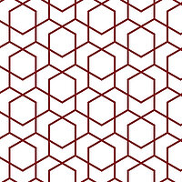 Rotbraunes Würfelmuster auf Weiß – Motiv „Cube“ für moderne Lamellenvorhänge mit Struktur