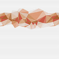 Honeycomb blind with stylised mountain motif in warm natural tones – design “Mountains W4 6641”.