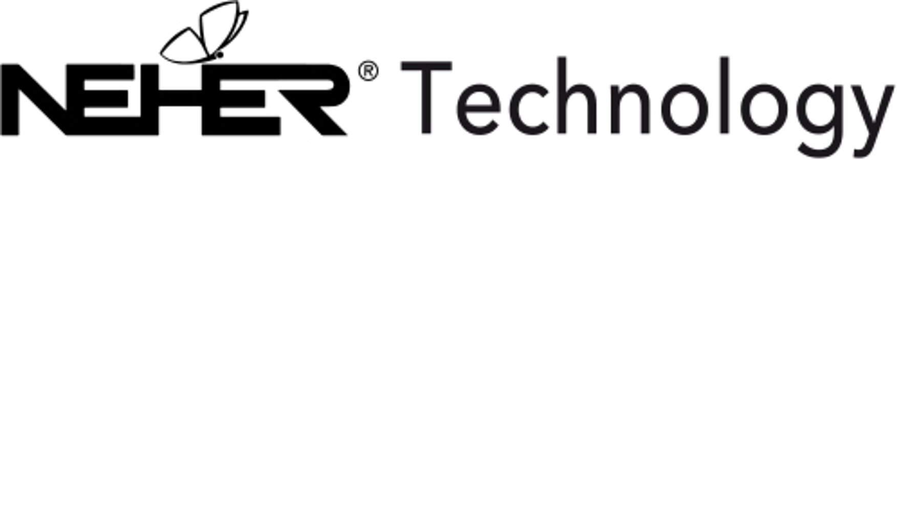 NEHER Technology logo with stylised mosquito above the H.