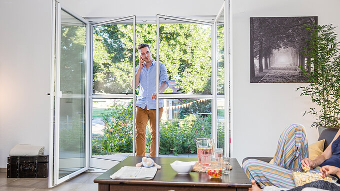 MHZ Insektenschutz Pendeltüre