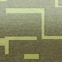 Venetian blind slat from the GRAPHIC collection with bold green geometric pattern – a standout design for contemporary interiors.